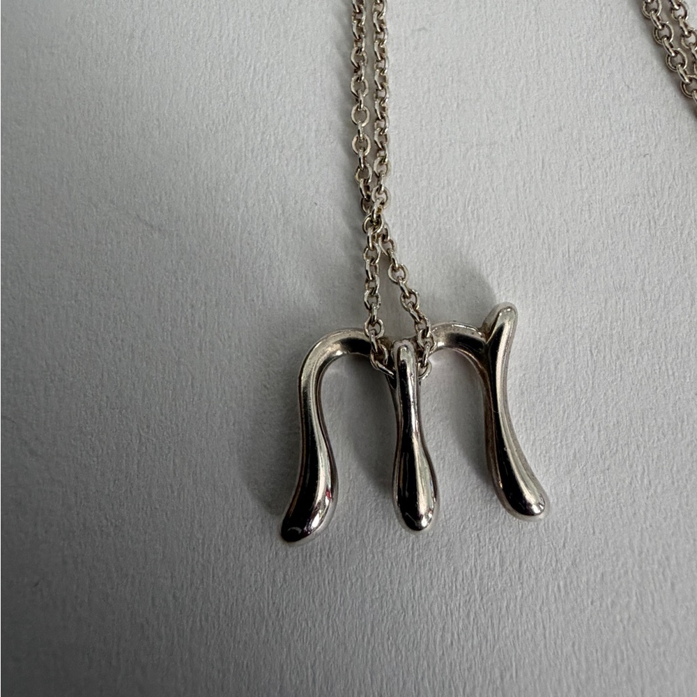 Tiffany & Co. Silver Initial Necklace - Picture 7 of 7